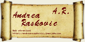 Andrea Rašković vizit kartica